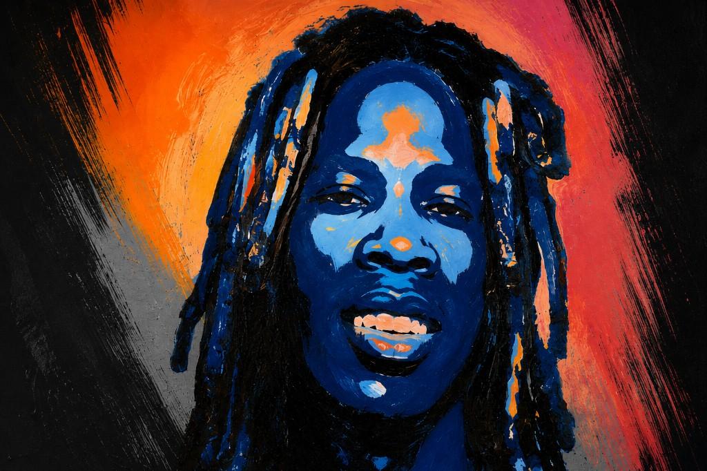 Painted portrait of Lovejoy Chirombo
